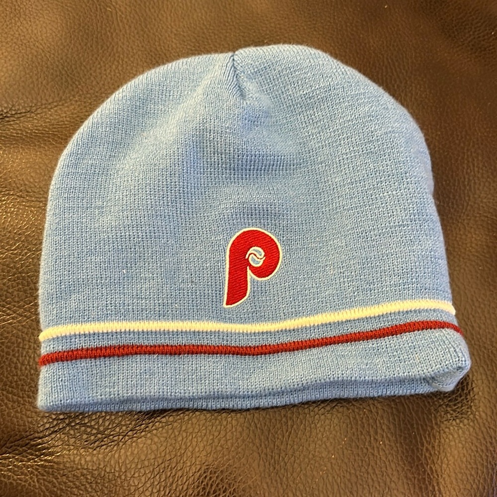 Phillies acrylic pull on hat youth
